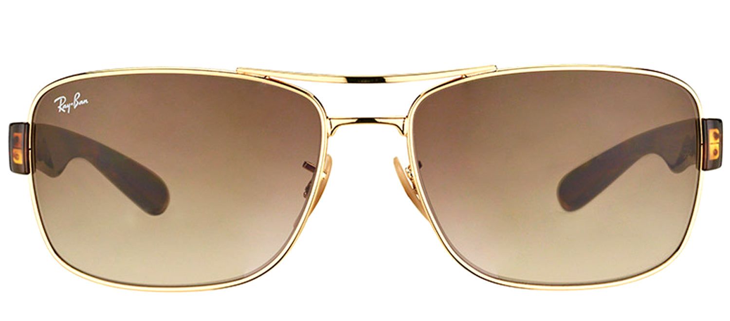 Ray-Ban RB 3522 001/13 Aviator Metal Gold Sunglasses with Brown Gradient Lens sold by Gaffos