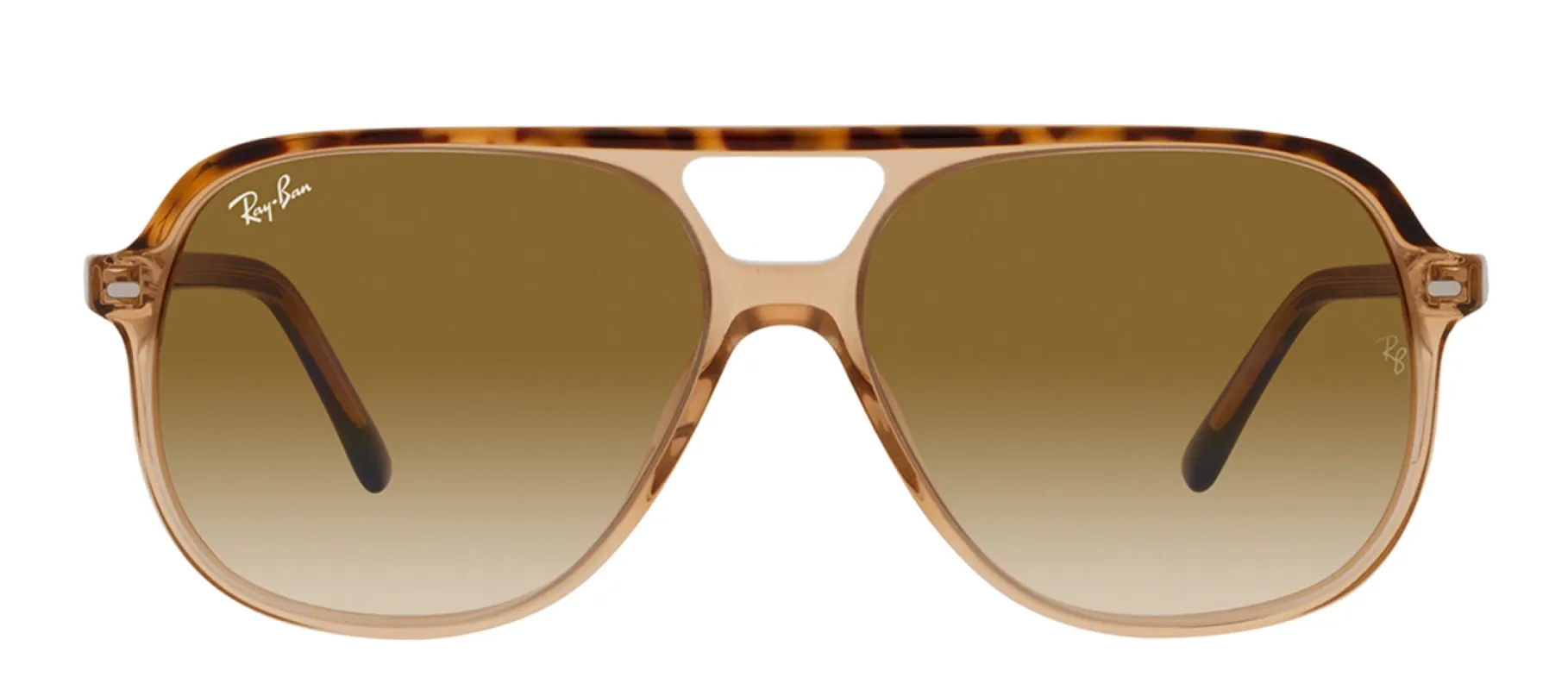 Ray-Ban RB 2198F 129251 Square Plastic Havana Sunglasses with Clear Brown Gradient Lens sold by Gaffos