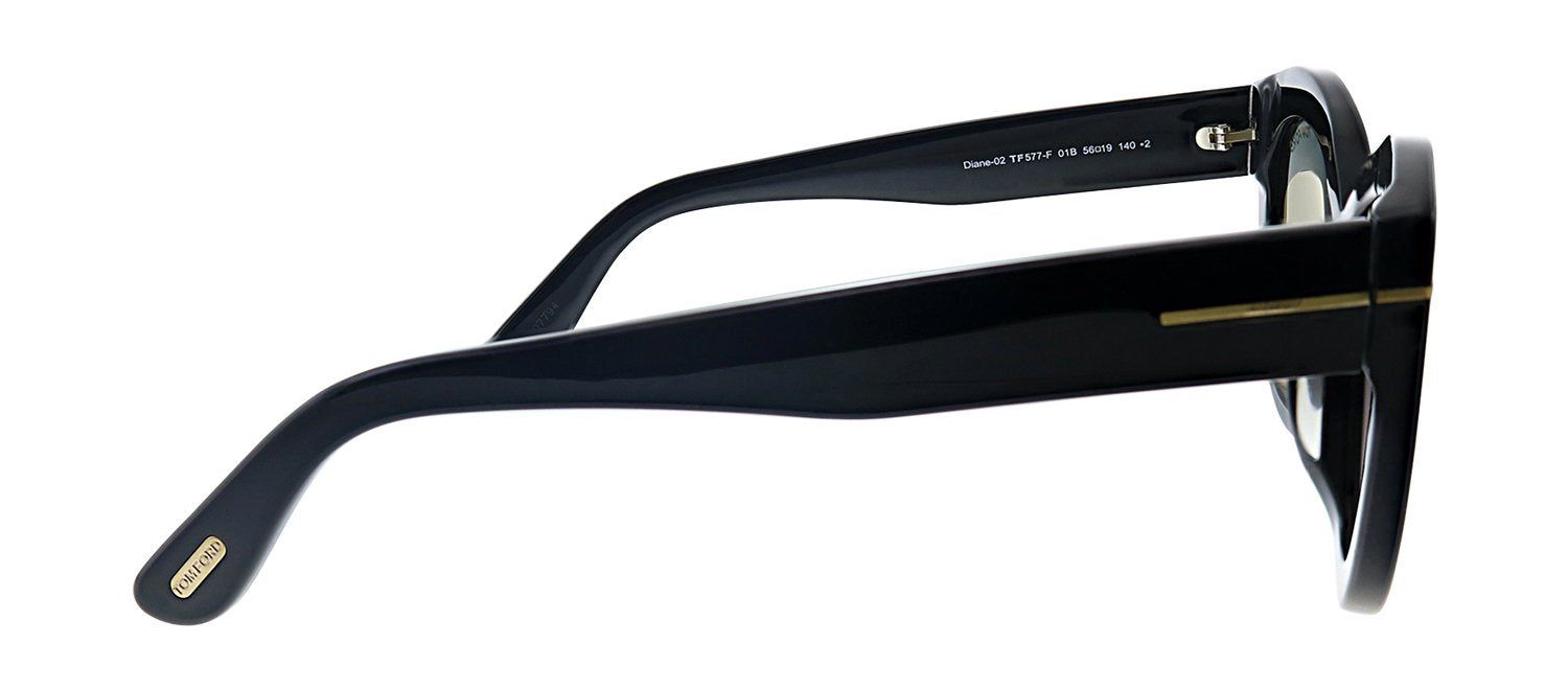 Tom Ford TF 577F 01B Butterfly Plastic Black Sunglasses with Grey Gradient Lens sold by Gaffos product image thumbnail 3