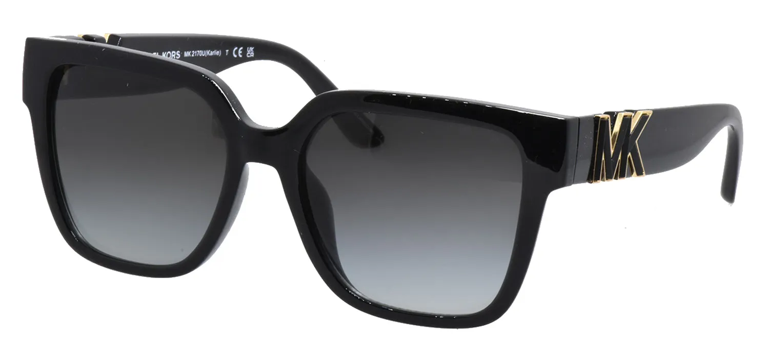 Michael Kors KARLIE MK 2170U 30058G Square Plastic Black Sunglasses with Grey Gradient Lens sold by Gaffos product image thumbnail 2