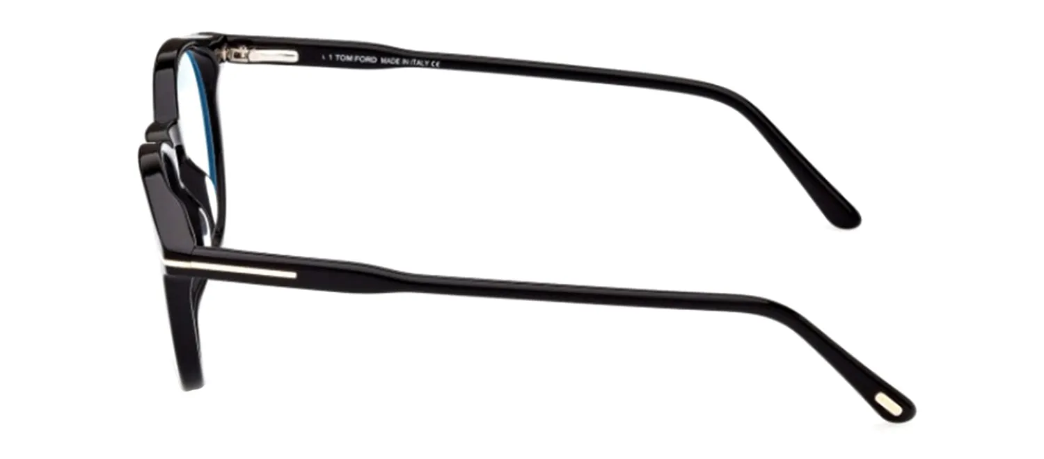Tom Ford FT 5823-H-B 001 Round Plastic Black Eyeglasses with Clear Lens sold by Gaffos product image thumbnail 2