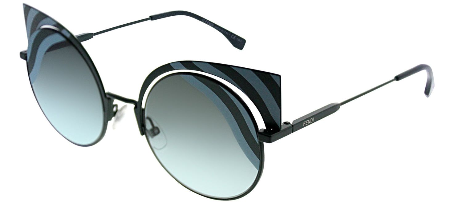 Fendi FF 0215 0KC EQ Cat-Eye Metal Multicolor Sunglasses with Green Gradient Lens sold by Gaffos product image thumbnail 2