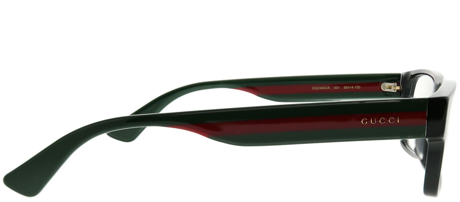 Gucci GG 0344OA 001 Rectangle Acetate Black Eyeglasses with Demo Lens sold by Gaffos product image thumbnail 3
