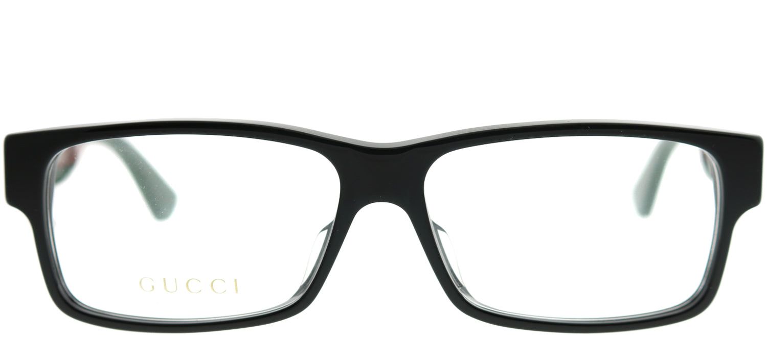 Gucci GG 0344OA 001 Rectangle Acetate Black Eyeglasses with Demo Lens sold by Gaffos
