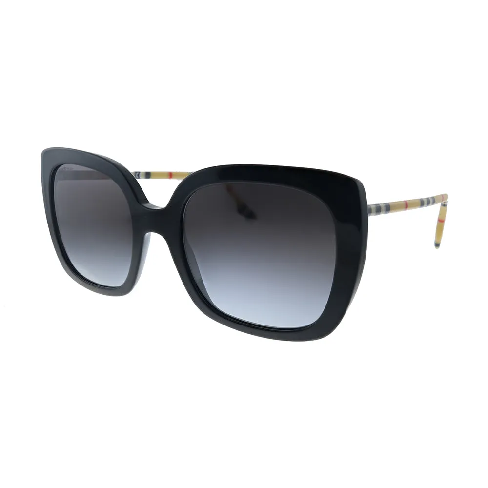 Burberry Caroll BE 4323 38538G Black Plastic Square Sunglasses Black Gradient Lens sold by Gaffos