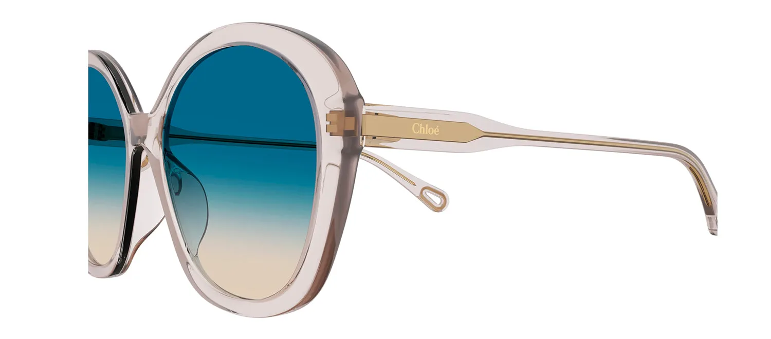 Chloe CH 0081S 003 Butterfly Plastic Pink Sunglasses with Green Gradient Lens sold by Gaffos product image thumbnail 2