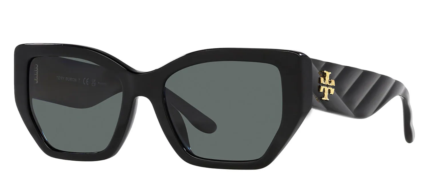 Tory Burch TY 7187U 170981 Irregular Plastic Black Sunglasses with Grey Polarized Lens sold by Gaffos product image thumbnail 2