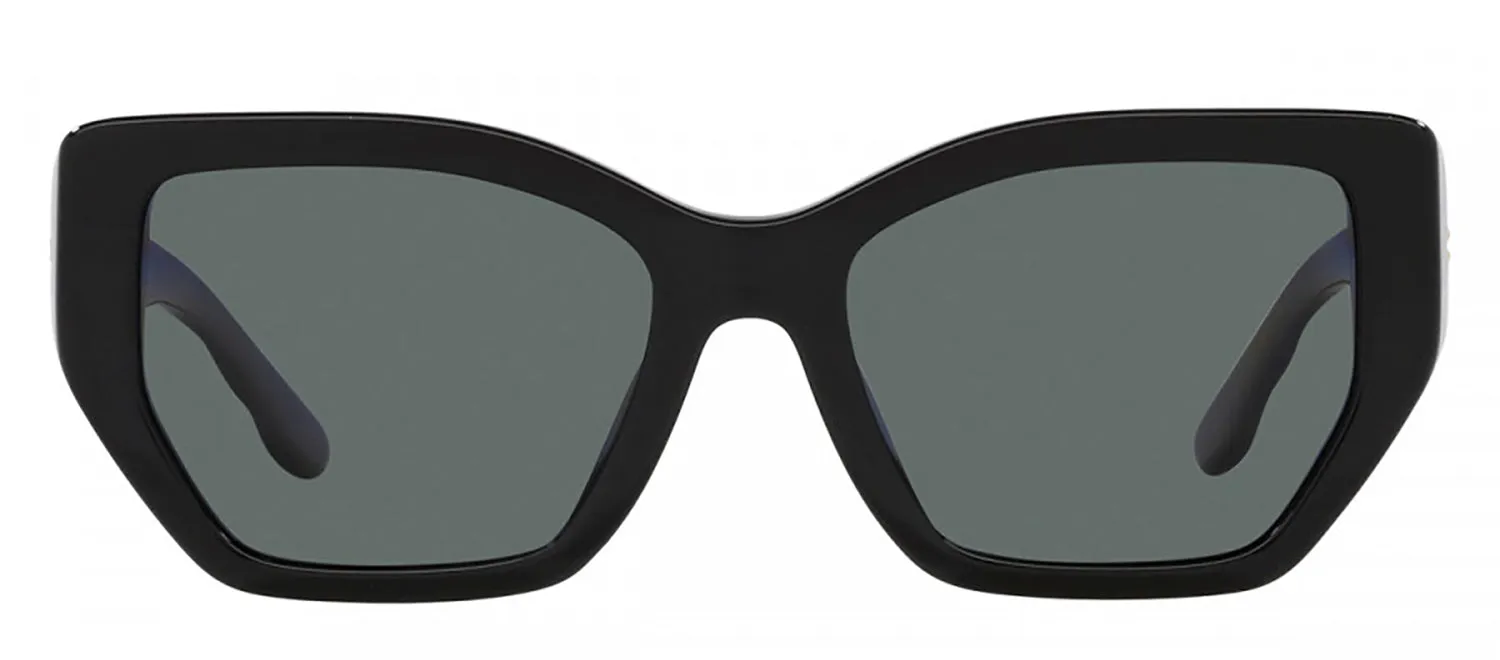 Tory Burch TY 7187U 170981 Irregular Plastic Black Sunglasses with Grey Polarized Lens sold by Gaffos