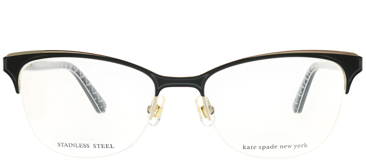 Kate Spade KS Brieana 807 Semi-Rimless Metal Black Eyeglasses with Demo Lens sold by Gaffos