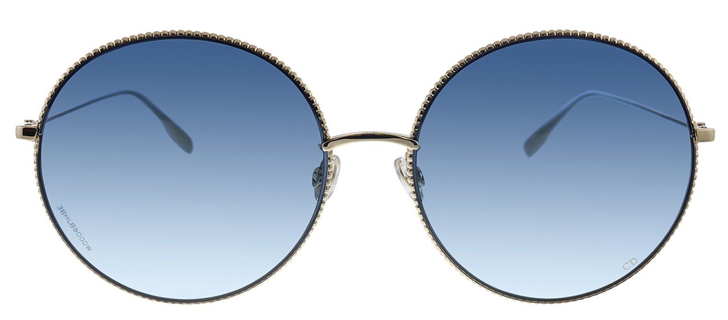Dior CD DIORSOCIETY2F J5G Round Metal Gold Sunglasses with Blue Gradient Lens sold by Gaffos
