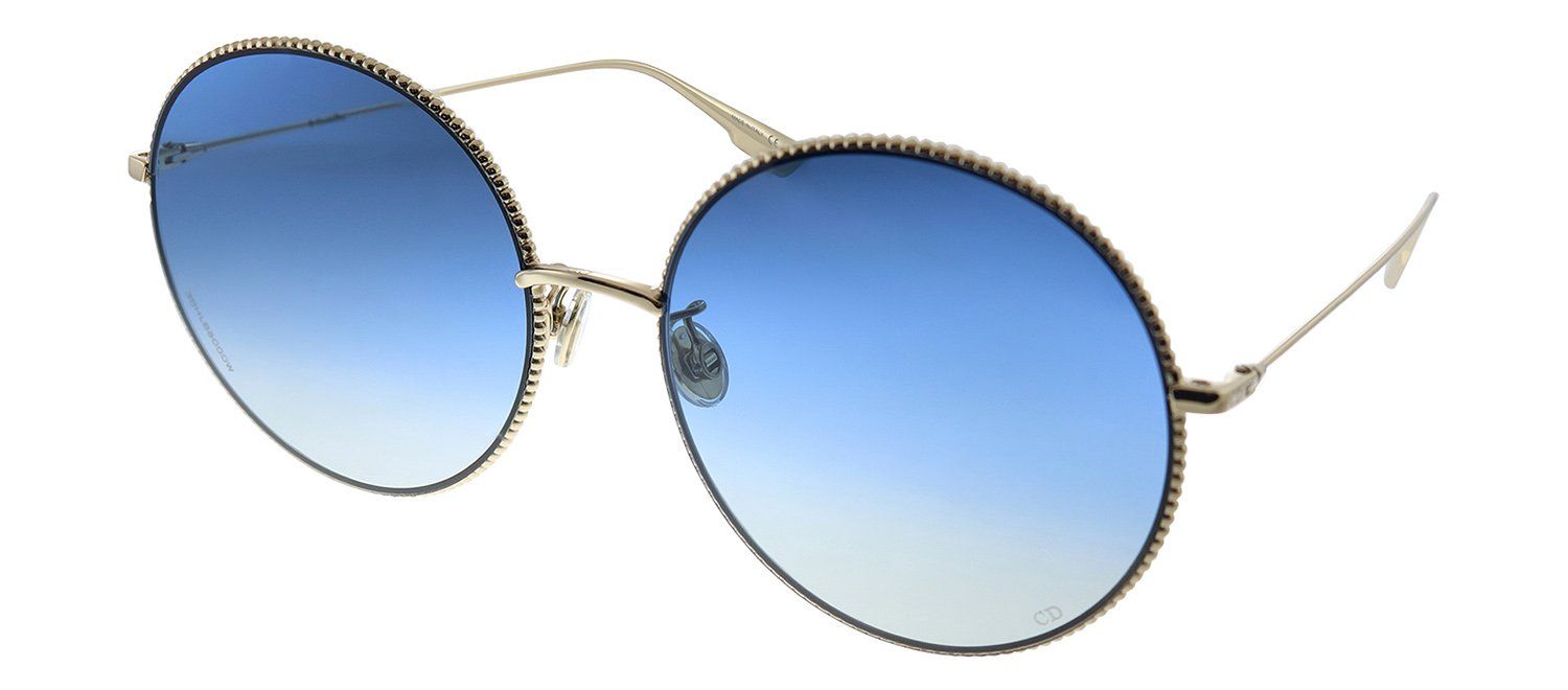 Dior CD DIORSOCIETY2F J5G Round Metal Gold Sunglasses with Blue Gradient Lens sold by Gaffos product image thumbnail 2