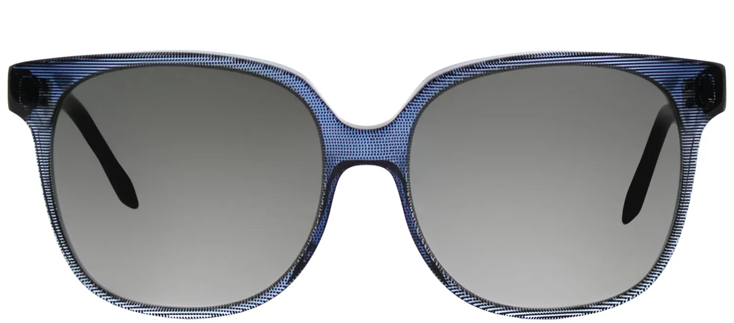 Victoria Beckham Refined classic VBS 104 C04 Square Plastic Blue Sunglasses with Grey Gradient Zeiss Lens sold by Gaffos