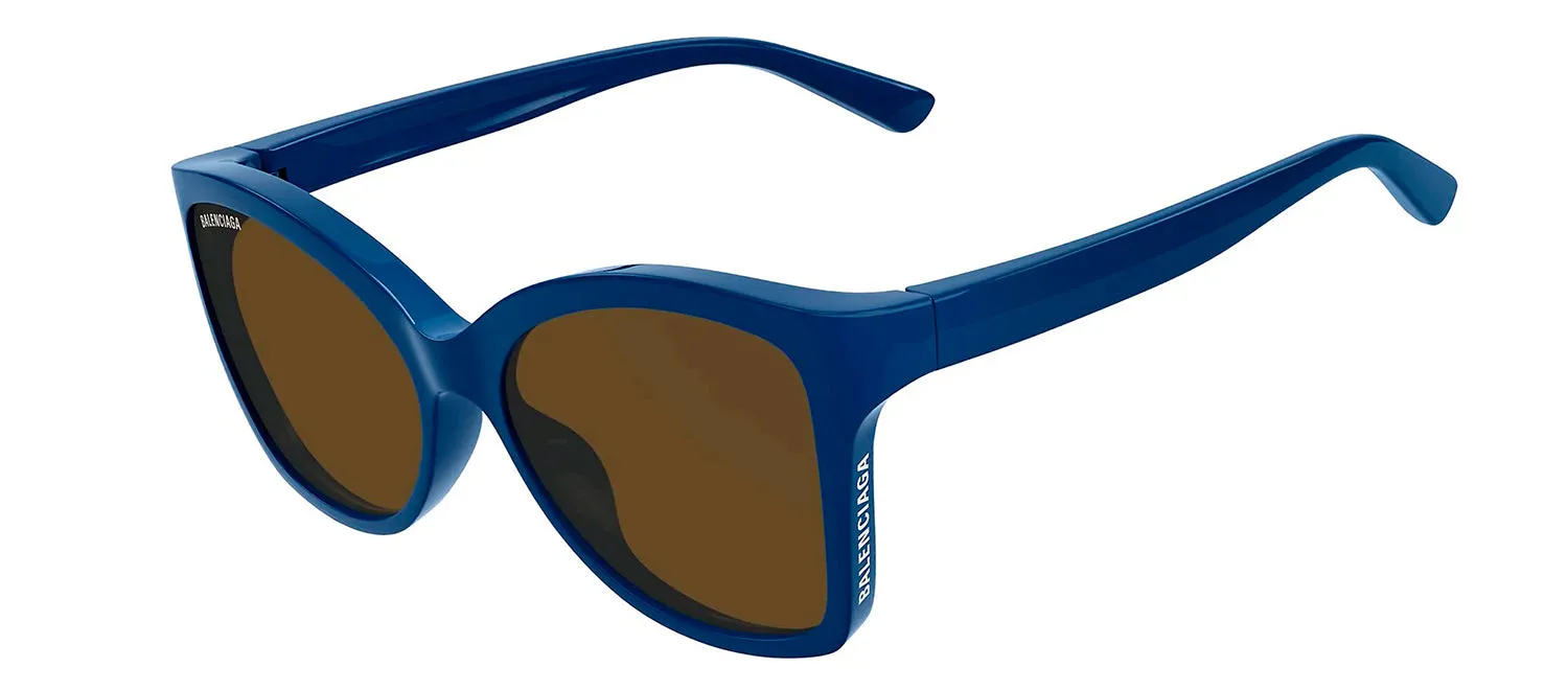 Balenciaga BB 0150S Butterfly Acetate Blue Sunglasses with Brown Lens sold by Gaffos