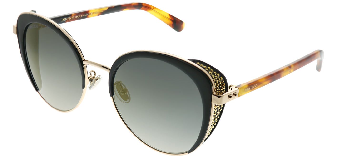 Jimmy Choo JC Gabby 2M2 FQ Round Metal Black Sunglasses with Gold Lens sold by Gaffos product image thumbnail 2