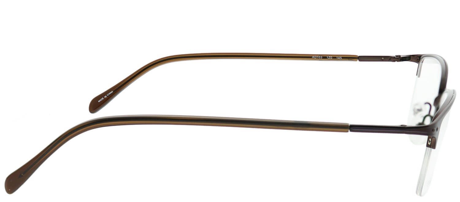 Adensco AD 103 1Z0 Semi-Rimless Metal Ruthenium/ Gunmetal Eyeglasses with Demo Lens sold by Gaffos product image thumbnail 3
