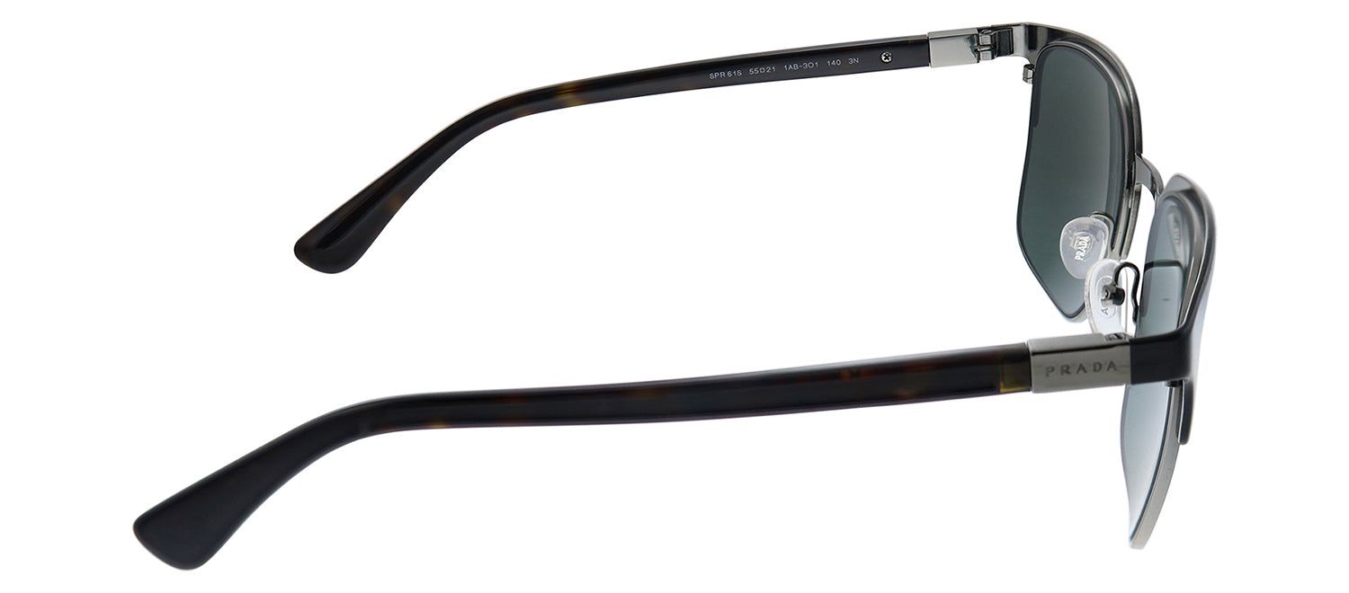 Prada PR 61SS 1AB3O1 Square Metal Black Sunglasses with Grey Gradient Lens sold by Gaffos product image thumbnail 3