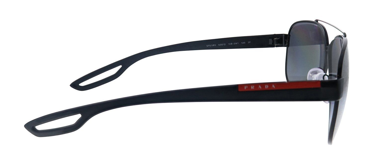 Prada Linea Rossa PS 58QS 1AB5W1 Rectangle Metal Black Sunglasses with Grey Polarized Lens sold by Gaffos product image thumbnail 3