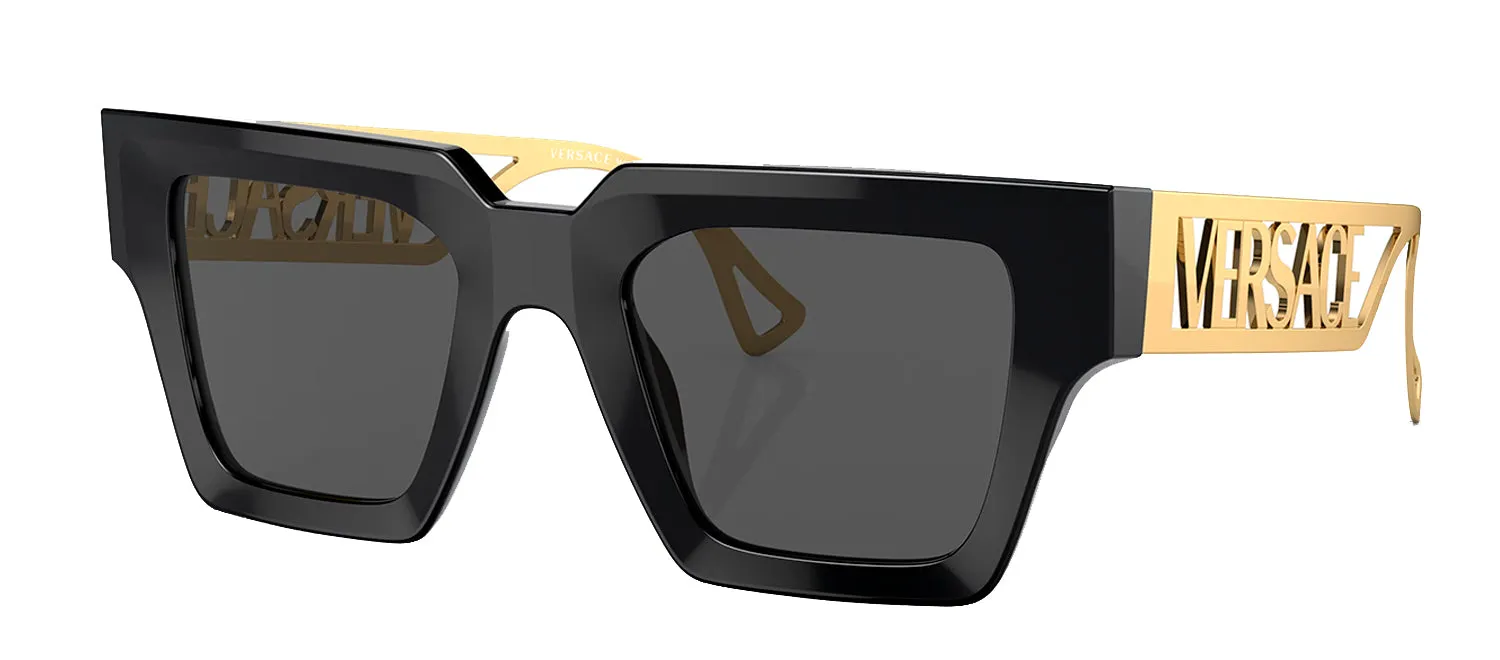 Versace VE 4431 GB1/87 Square Plastic Black Sunglasses with Grey Lens sold by Gaffos product image thumbnail 2