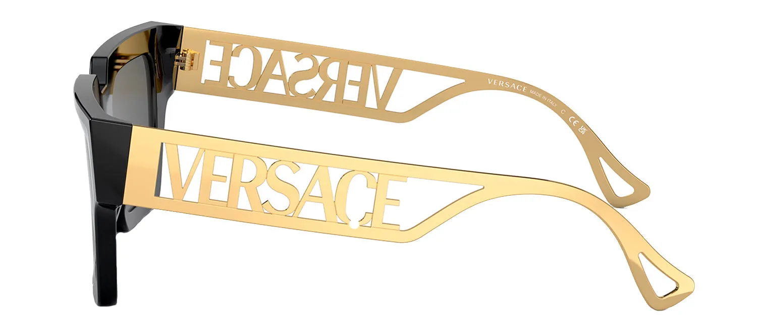 Versace VE 4431 GB1/87 Square Plastic Black Sunglasses with Grey Lens sold by Gaffos product image thumbnail 3