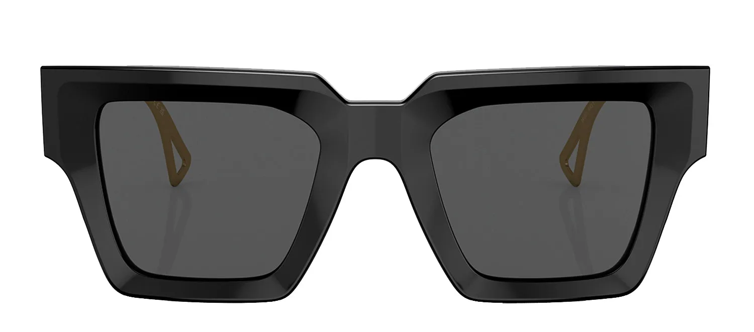Versace VE 4431 GB1/87 Square Plastic Black Sunglasses with Grey Lens sold by Gaffos