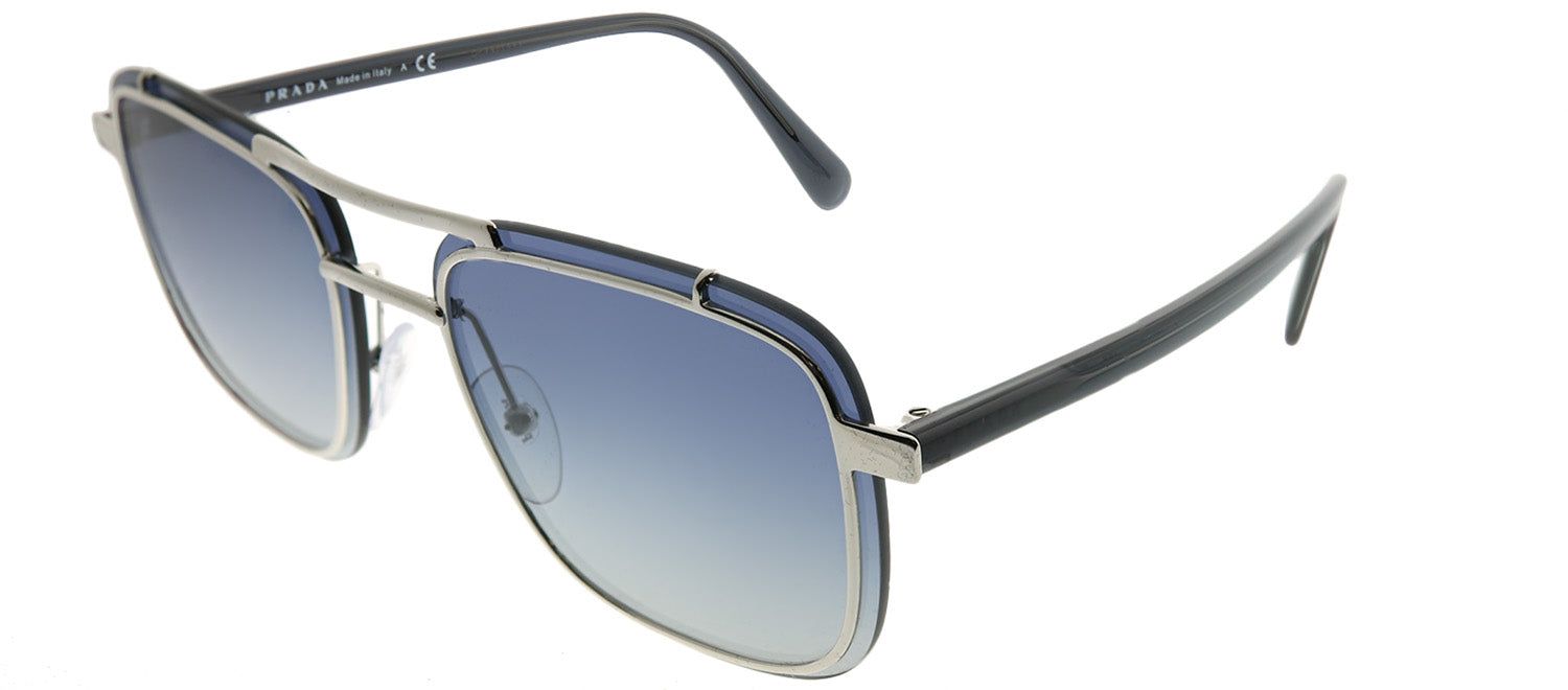 Prada PR 59US 1BC8Z1 Square Metal Silver Sunglasses with Dark Blue Gradient Lens sold by Gaffos product image thumbnail 2