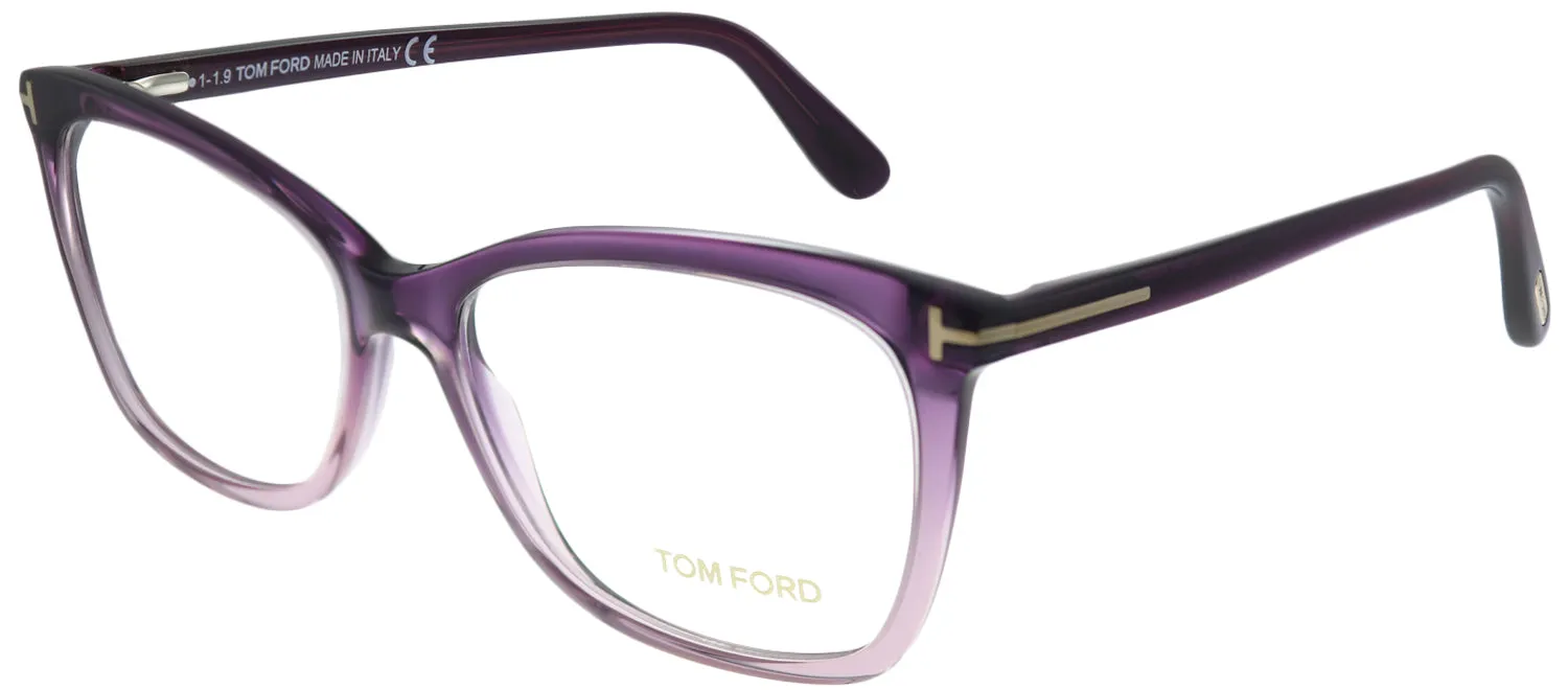 Tom Ford FT 5514 083 Transparent Brown Cat Eye Plastic Purple Eyeglasses with Demo Lens sold by Gaffos product image thumbnail 2