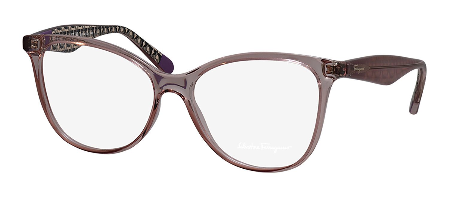 Salvatore Ferragamo SF 2892 643 Cat Eye Plastic Pink Eyeglasses with Logo Stamped Demo Lenses sold by Gaffos product image thumbnail 2