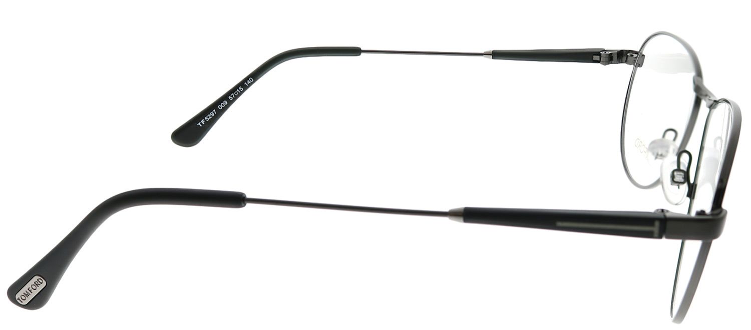 Tom Ford FT 5297 009 Aviator Metal Grey Eyeglasses with Demo Lens sold by Gaffos product image thumbnail 3