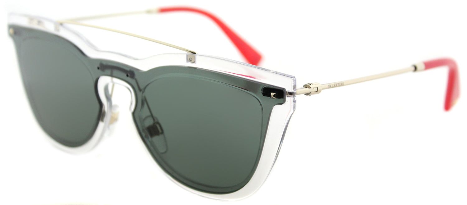 Valentino VA 4008 502471 Cat-Eye Plastic Clear Sunglasses with Smoke Green Lens sold by Gaffos product image thumbnail 2