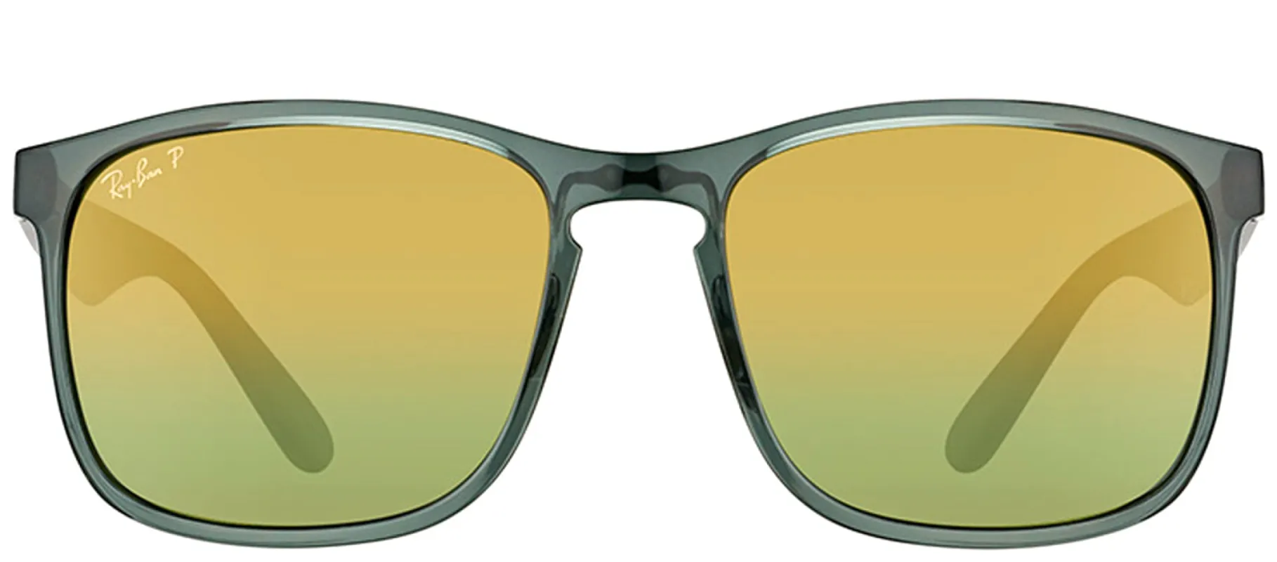 Ray-Ban RB 4264 876/6O Square Plastic Grey Sunglasses with Gold Flash Polarized Chromance Lens sold by Gaffos