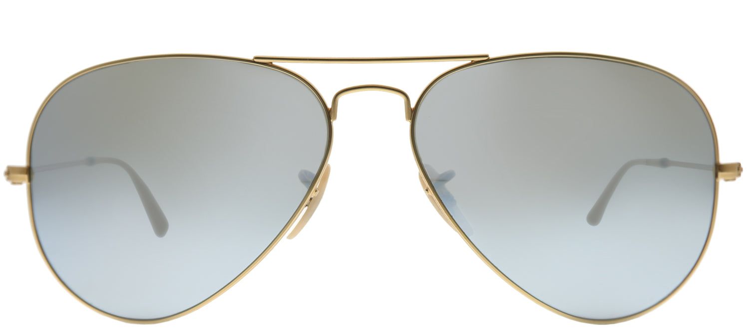 Ray-Ban RB 3025 112/W3 Aviator Metal Gold Sunglasses with Blue Mirror Polarized Lens sold by Gaffos