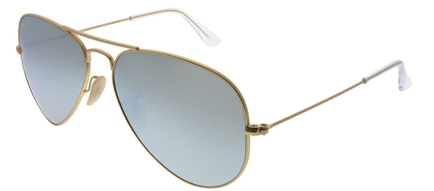 Ray-Ban RB 3025 112/W3 Aviator Metal Gold Sunglasses with Blue Mirror Polarized Lens sold by Gaffos product image thumbnail 2