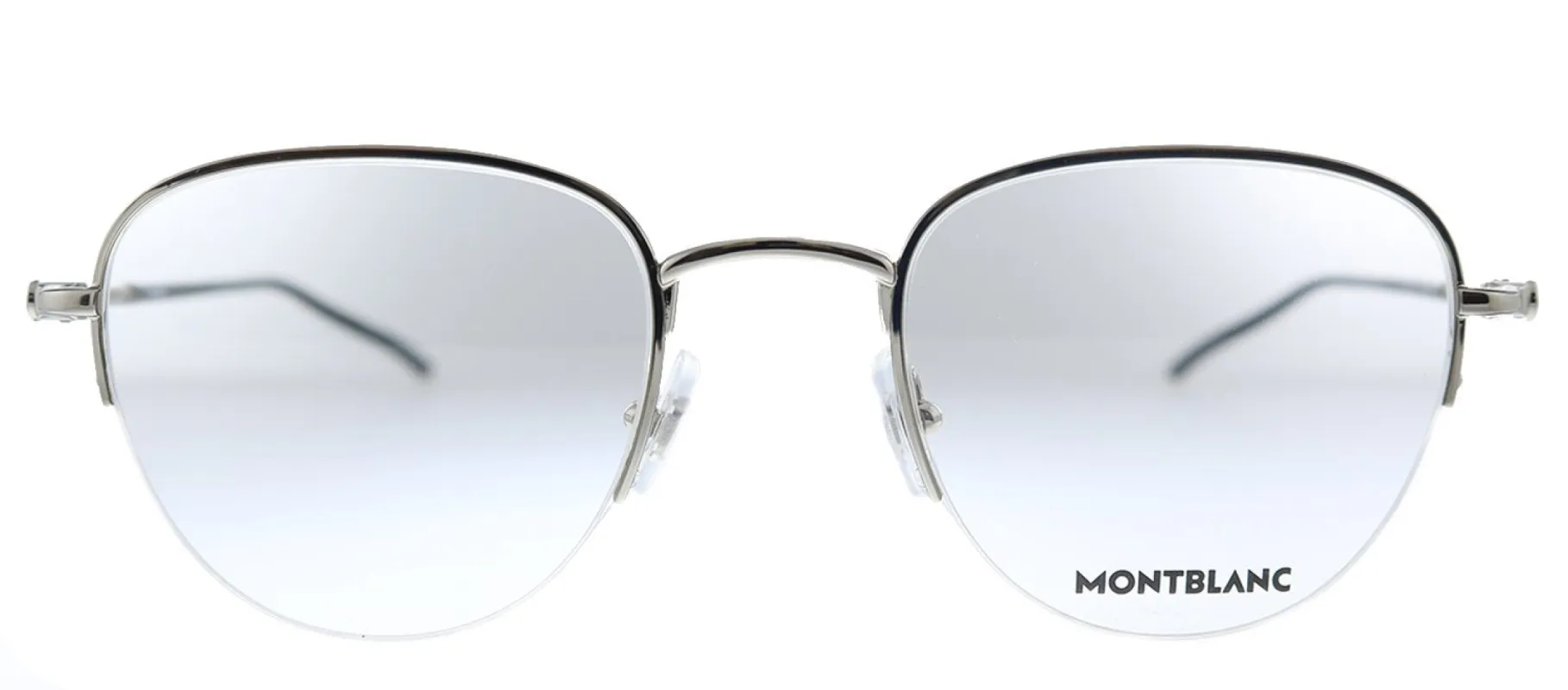 Montblanc MB 0129O 003 Round Metal Silver Eyeglasses with Demo Lens sold by Gaffos