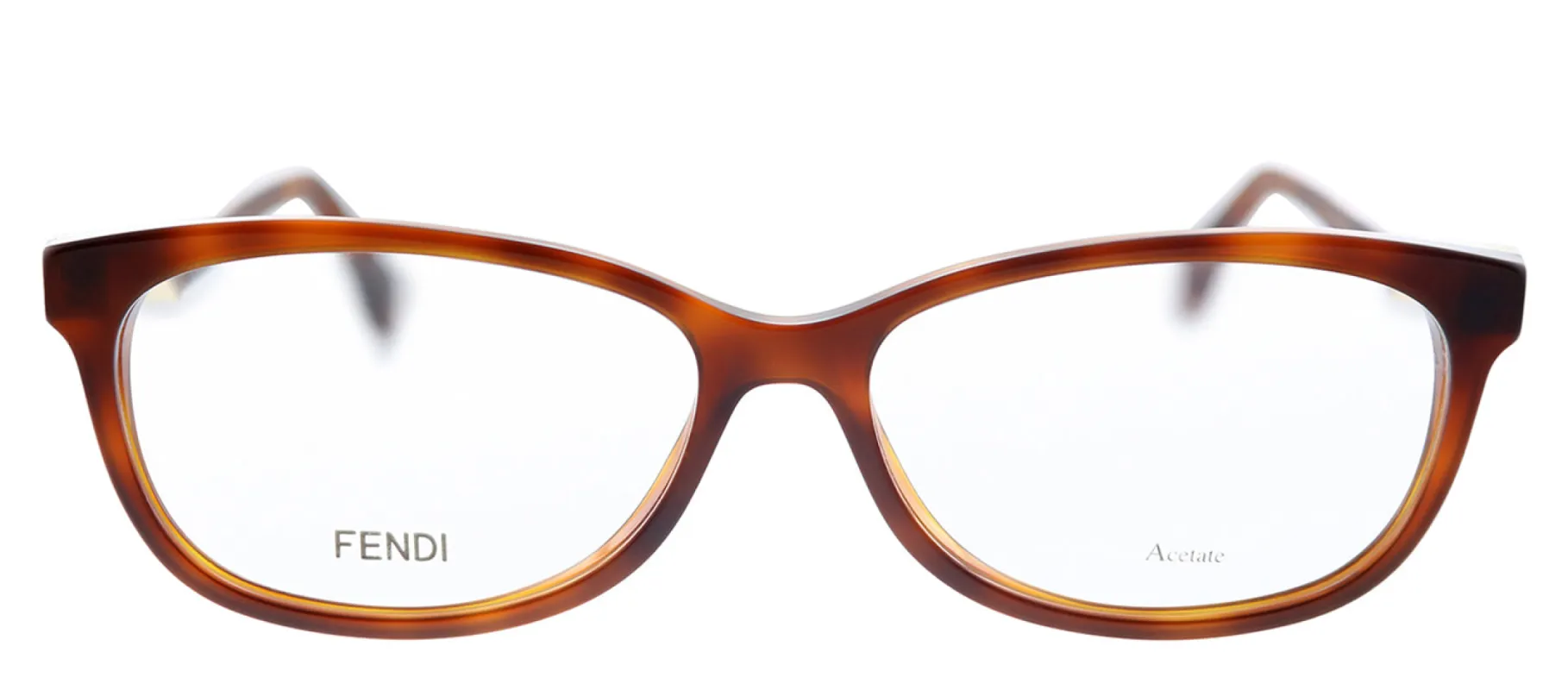Fendi FF 0233 086 Square Plastic Havana Eyeglasses with Demo Lens made by Gaffos