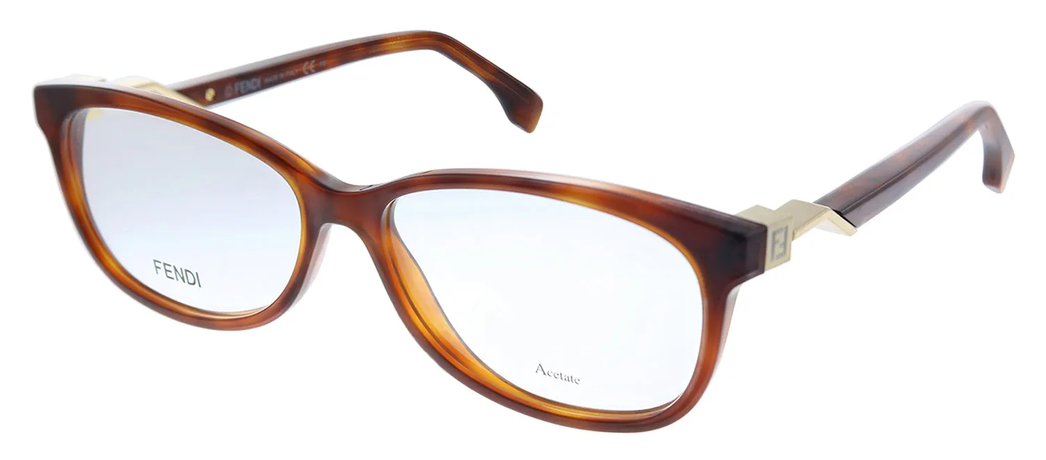 Fendi FF 0233 086 Square Plastic Havana Eyeglasses with Demo Lens sold by Gaffos product image thumbnail 2