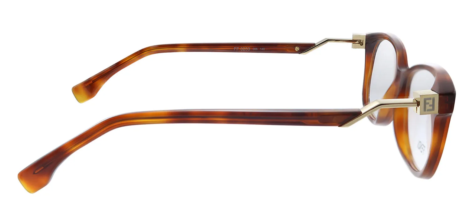 Fendi FF 0233 086 Square Plastic Havana Eyeglasses with Demo Lens sold by Gaffos product image thumbnail 3