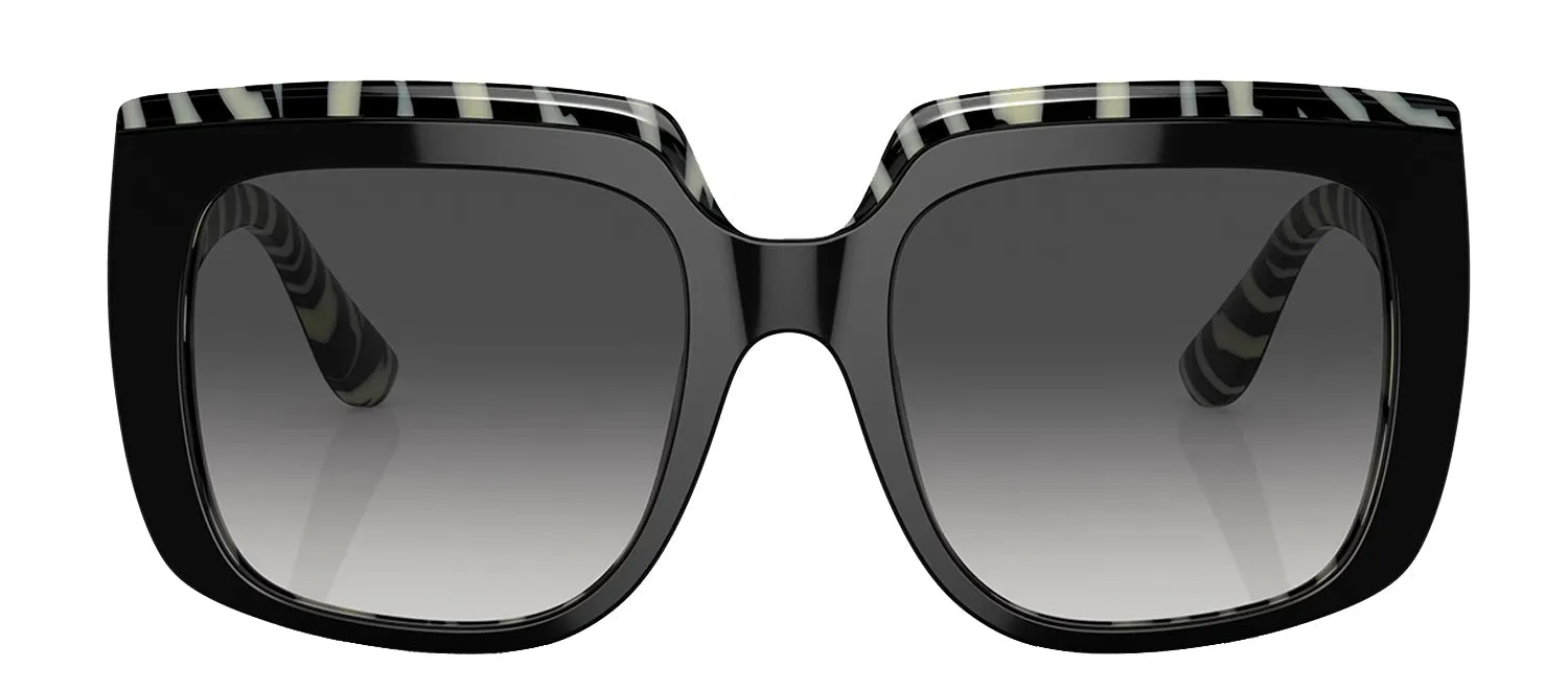Dolce & Gabbana DG 4414 33728G Square Plastic Black Sunglasses with Grey Gradient Lens sold by Gaffos