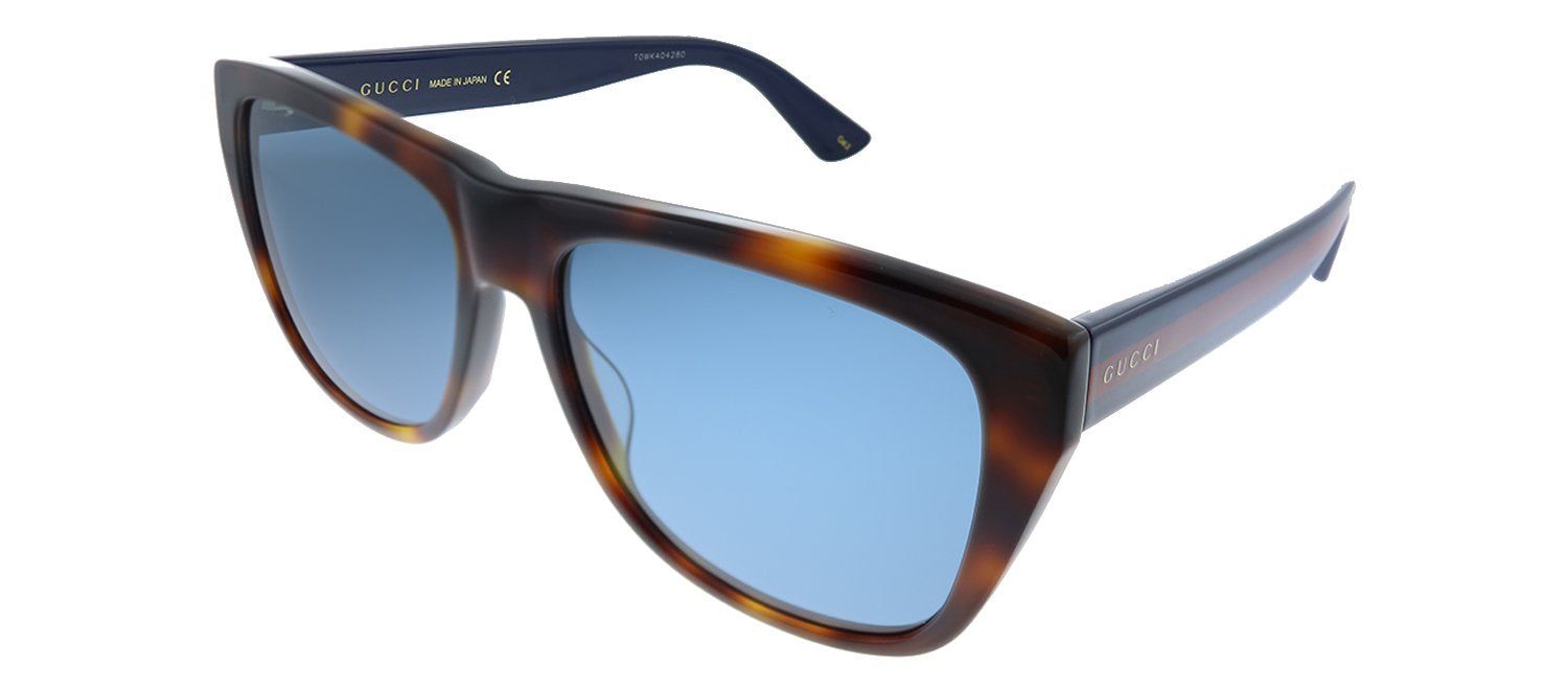 Gucci GG 0926S 002 Square Acetate Havana Sunglasses with Blue Lens sold by Gaffos product image thumbnail 2