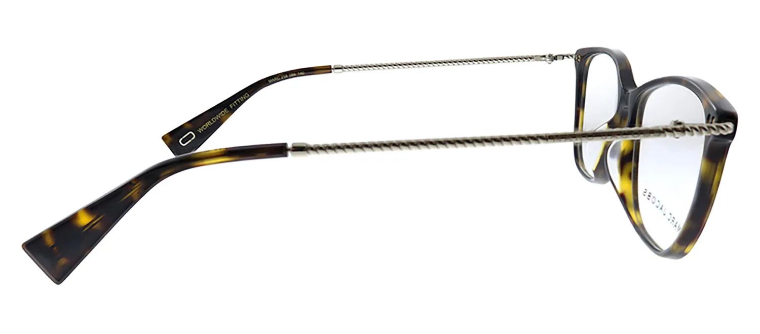 Marc Jacobs Marc 258 086 Square Plastic Dark Havana Eyeglasses with Logo Stamped Demo Lenses sold by Gaffos product image thumbnail 3