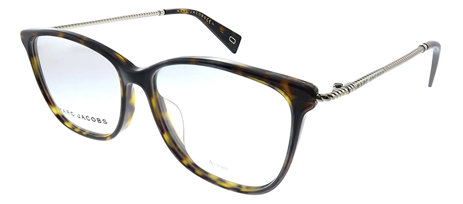 Marc Jacobs Marc 258 086 Square Plastic Dark Havana Eyeglasses with Logo Stamped Demo Lenses sold by Gaffos product image thumbnail 2