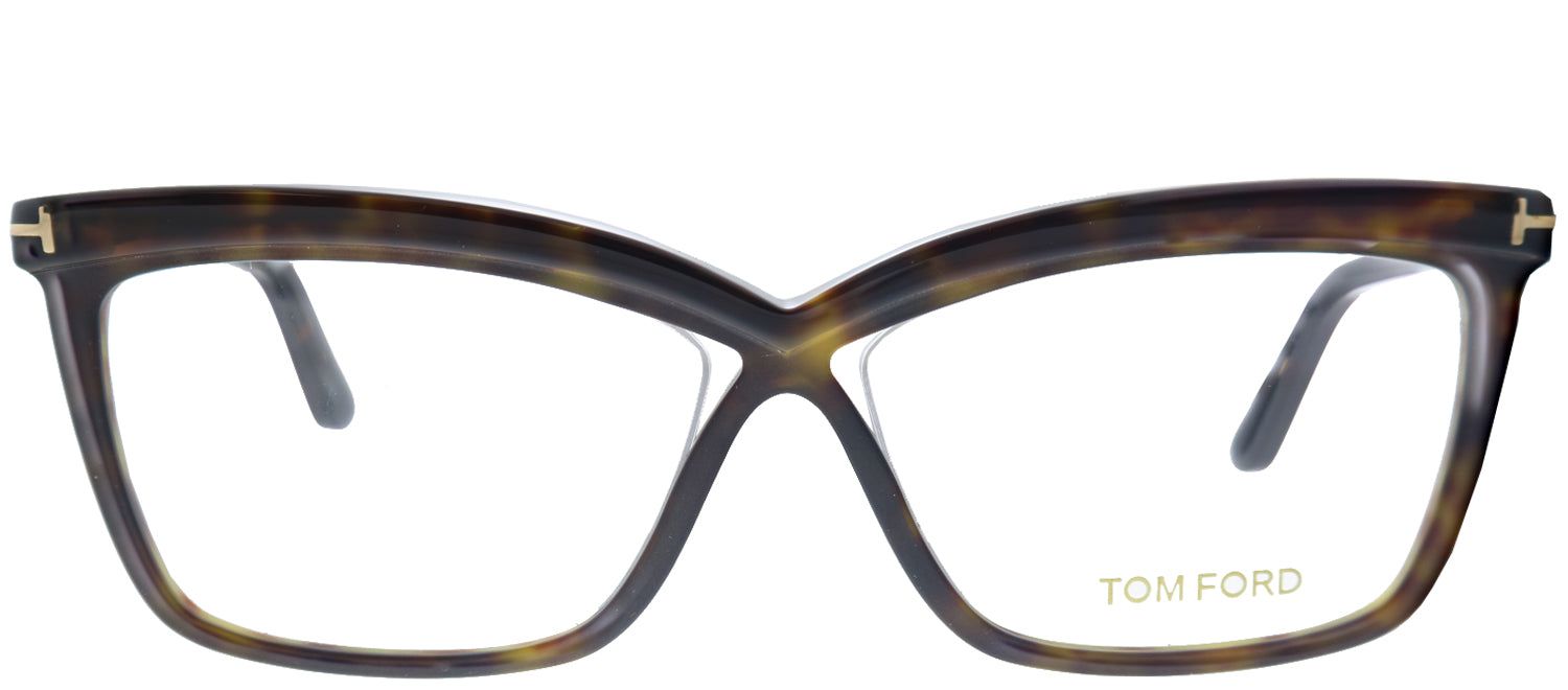 Tom Ford FT 5470 052 Butterfly Plastic Tortoise/ Havana Eyeglasses with Demo Lens sold by Gaffos