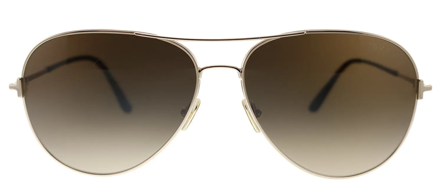 Tom Ford Clark TF 823 28F Aviator Metal Gold Sunglasses with Brown Gradient Lens sold by Gaffos