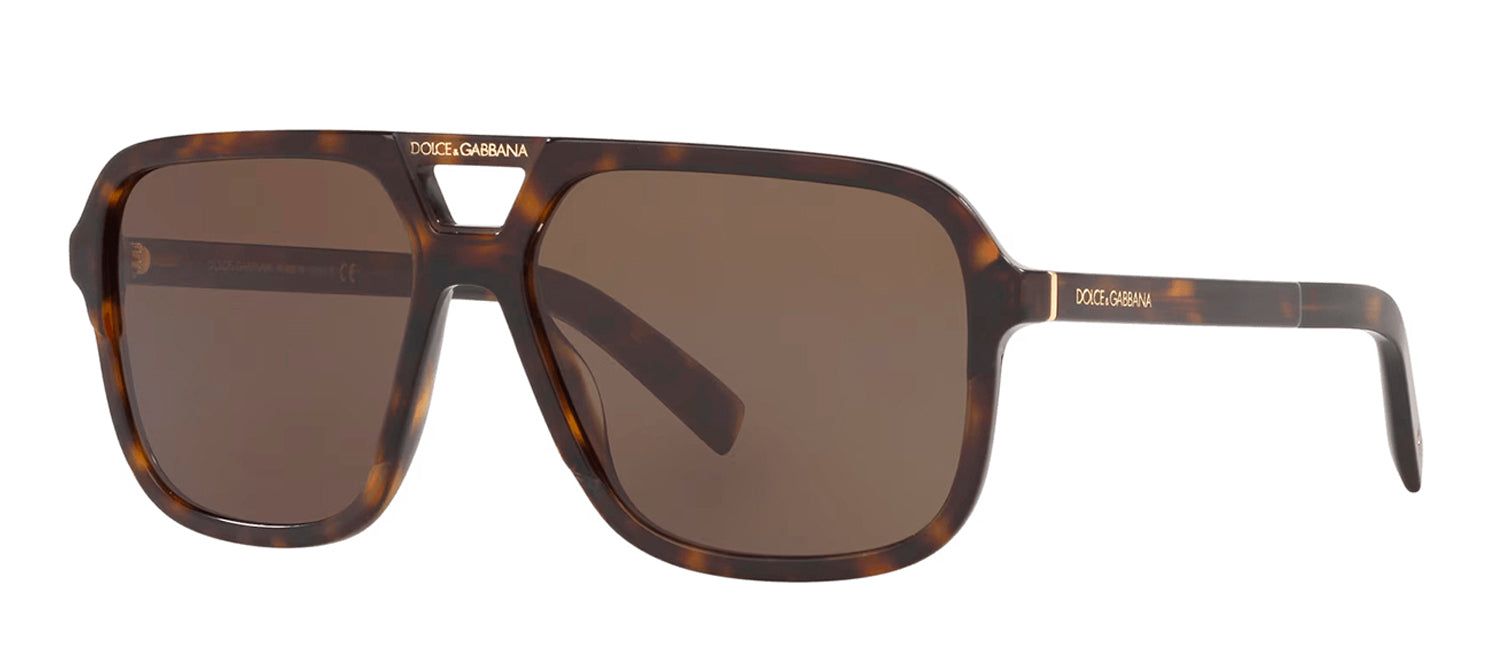 Dolce & Gabbana DG 4354 502/73 Square Plastic Havana Sunglasses with Brown Gradient Lens sold by Gaffos product image thumbnail 2