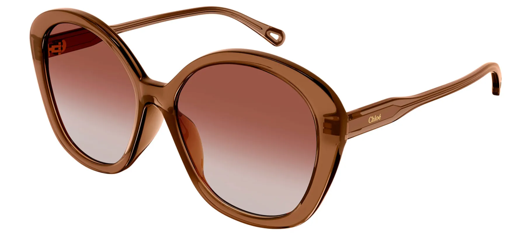 Chloe CH 0081S 002 Butterfly Plastic Brown Sunglasses with Orange Gradient Lens sold by Gaffos