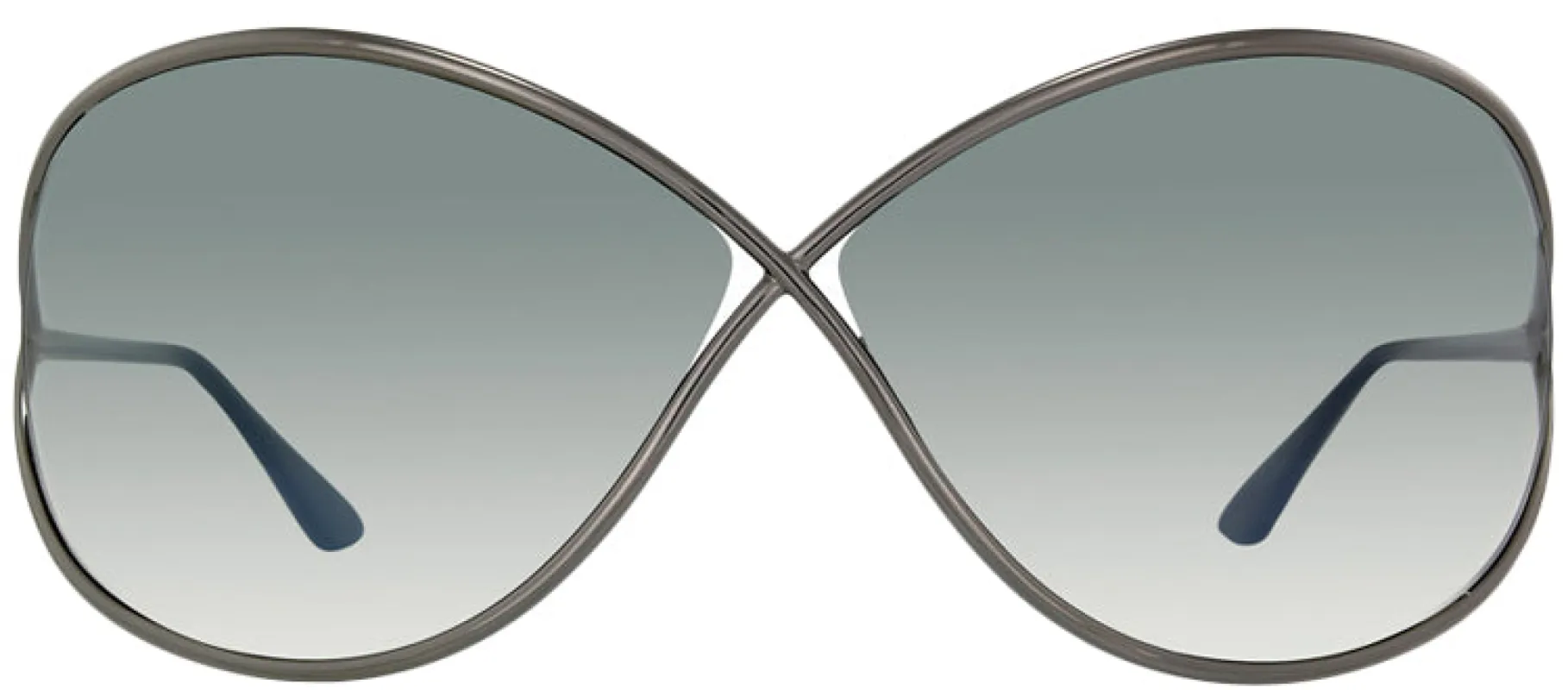 Tom Ford Miranda TF 130 08B Fashion Metal Ruthenium/ Gunmetal Sunglasses with Grey Gradient Lens sold by Gaffos
