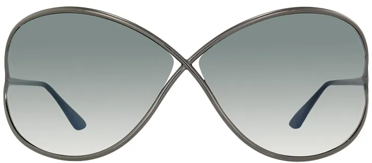 Tom Ford Miranda TF 130 08B Fashion Metal Ruthenium/ Gunmetal Sunglasses with Grey Gradient Lens sold by Gaffos