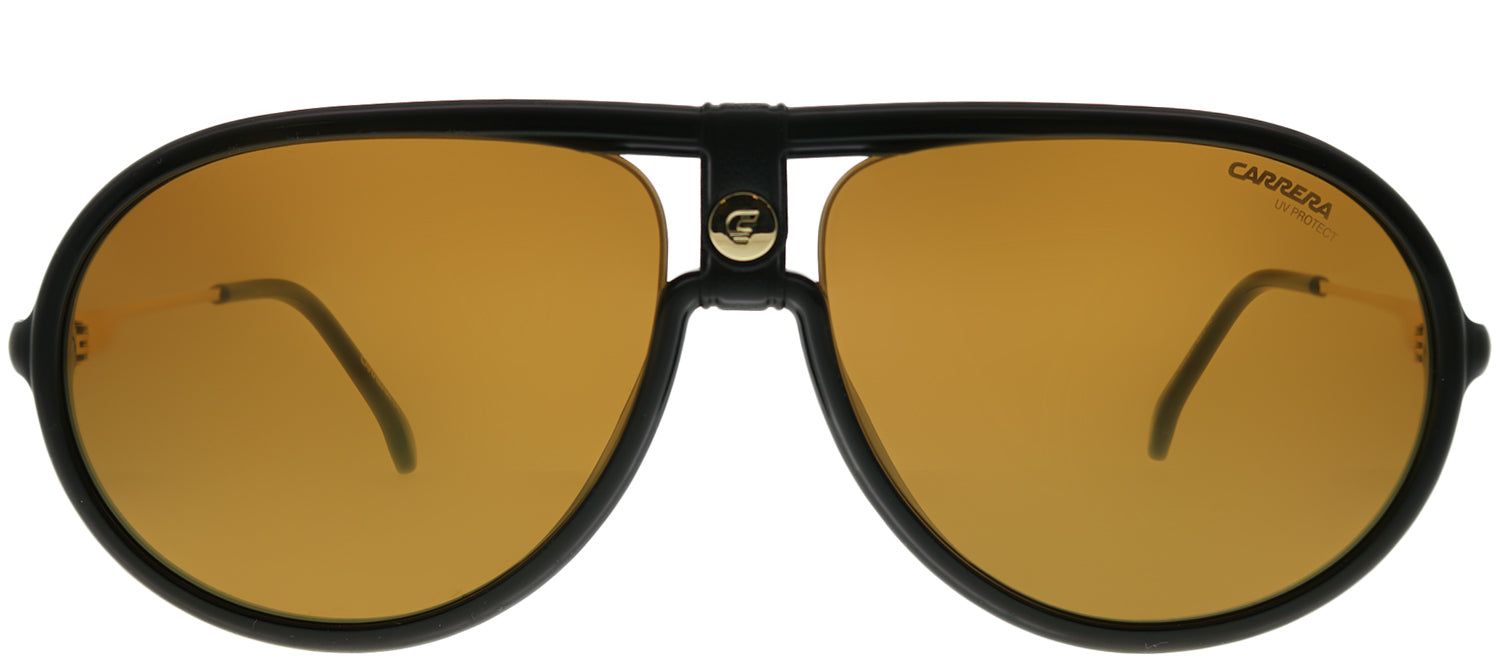 Carrera CA Carrera1020 807 K1 Aviator Plastic Black Sunglasses with Gold Lens sold by Gaffos