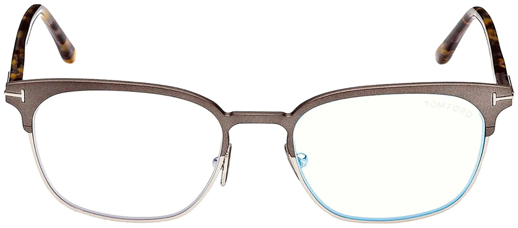 Tom Ford FT 5799-B/V 009 Oval Metal Gunmetal Eyeglasses with Clear Blue Block Coating Lens sold by Gaffos