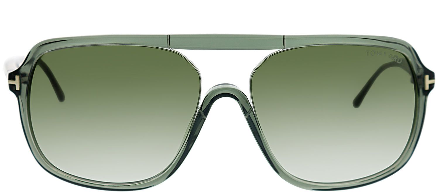 Tom Ford FT 0442 96B Rectangle Plastic Green Sunglasses with Brown Gradient Lens sold by Gaffos