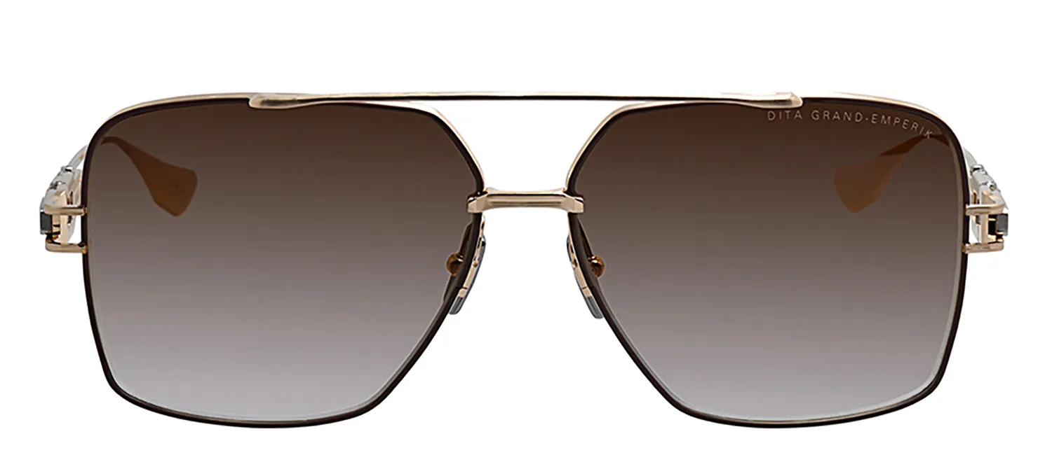 Dita GRAND EMPERIK DT DTS159 A-05 Aviator Metal Gold Sunglasses with Brown Gradient Lens sold by Gaffos